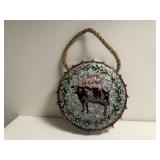 Merry Christmas cow wall hanging