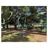 Portable ratchet strap swing set