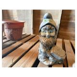 Concrete garden gnome