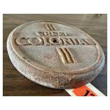 Green Colonial cast iron stove lid