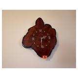 Raw edge battery operated wooden wall clock