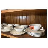 Sango Boutonniere china tea cups, saucers