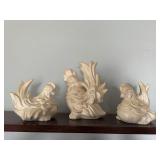 Ceramic chickens, 3 piece set