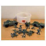 Toy Army men, military vehicles