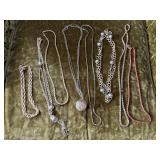 Gold chains, costume jewelry