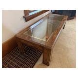 Glass inlay coffee table