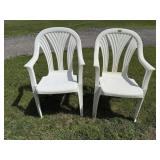 Plastic patio chairs (2)