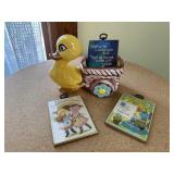 Duck planter, wall plaques