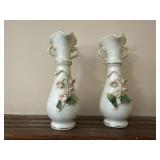 Pair of floral vases