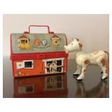 Fisher Price barnyard lunchbox, toy cow