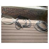 Garden hoses (3), sprayer