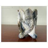 Cobalt milk glass toothpick holder