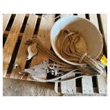 Wash pan, pulleys