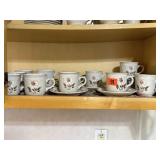 Cumberland May Blossom stoneware cups (11),