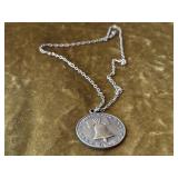 Liberty Bell commemorative coin necklace