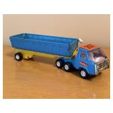 Buddy L toy side dump truck & trailer