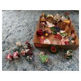 Box of Christmas ornaments