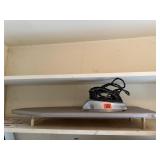 Table top ironing board, Sunbeam iron
