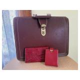 Atache, leather wallet, brag book