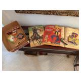 Children's color & activity books, toys, whistle