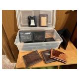 Leather, assorted wallets