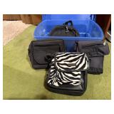 Zebra print, travel bags, tote included