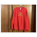 Fruit of the Loom, red ISU embroidered sweatshirt