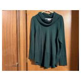Calvin Klein green cowl neck sweater