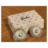 Fur clip on earrings