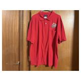 Puritan red ISU embroidered polo shirt