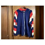 Vintage Speedo knit zip up hooded sweater