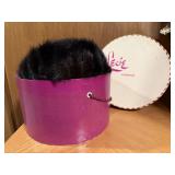Hat box, fur hat