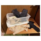 Tote of vintage fashion, leather gloves