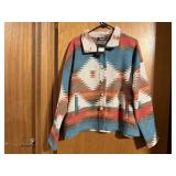 NWT Western horse black style Aztec jacket