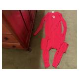 Red cotton union suit