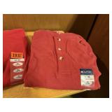 NOS Red Puritan Henleys  (2)