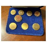 Iowa State University, gold buttons