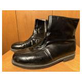 Black leather boots