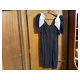 Vintage black & white prom dress