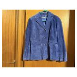 Liz Claiborne blue suede blazer