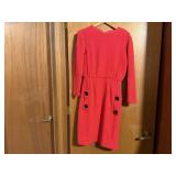 Stacy Ames vintage lined red sheath dress