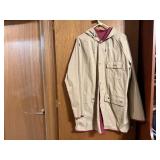 Beige rain slicker
