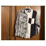 Roper vintage Western shirt black-and-white