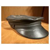 Leather captain's cap