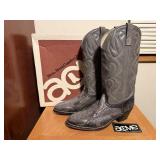 ACME Grey Watersnake cowboy boots