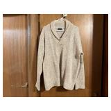 Lands' End 3/4 button up sweater