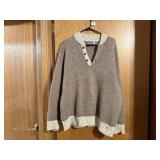 Lands' End 3/4 button up sweater