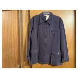 Black denim full zip jacket