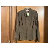 Ultra suede olive long sleeve shirt/jacket