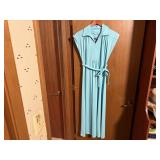 Handmade teal sleeveless dress